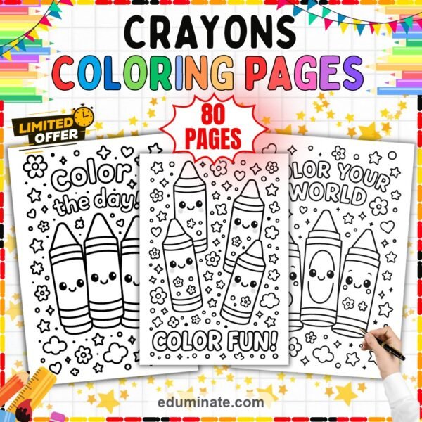 Crayons Coloring Pages | Back to School Art Activities for Early Finishers — resource cover