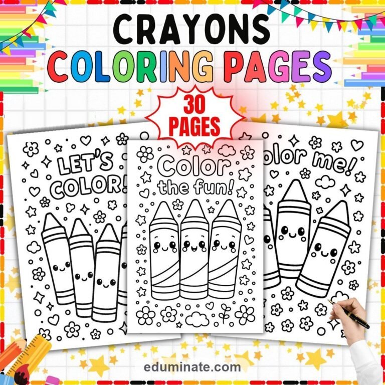 Classroom Coloring Pages Bundle | Classroom, School Supplies and First Day Sheets cover 3
