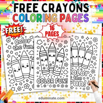 Free Crayons Coloring Pages | School Supply Art Activities for Classrooms — resource cover