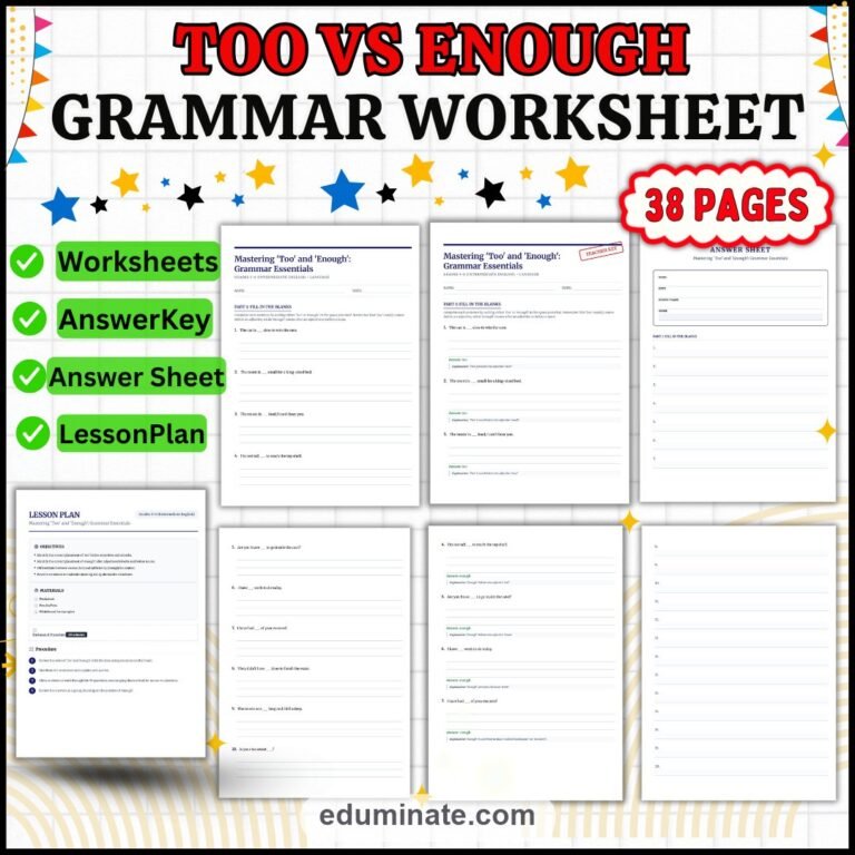 Grammar Worksheets PDF Bundle | Homophones, Questions, Contractions and More cover 8