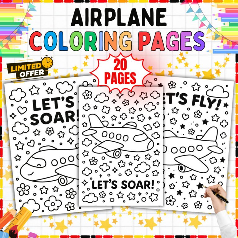 Airplane Coloring Pages & Things That Fly Sheets