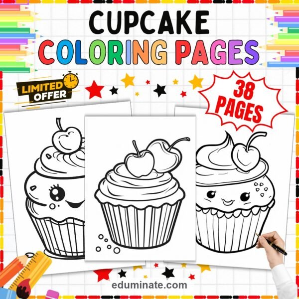 Cupcake Coloring Pages | Sweet Treats Art Activities for Young Classrooms — resource cover