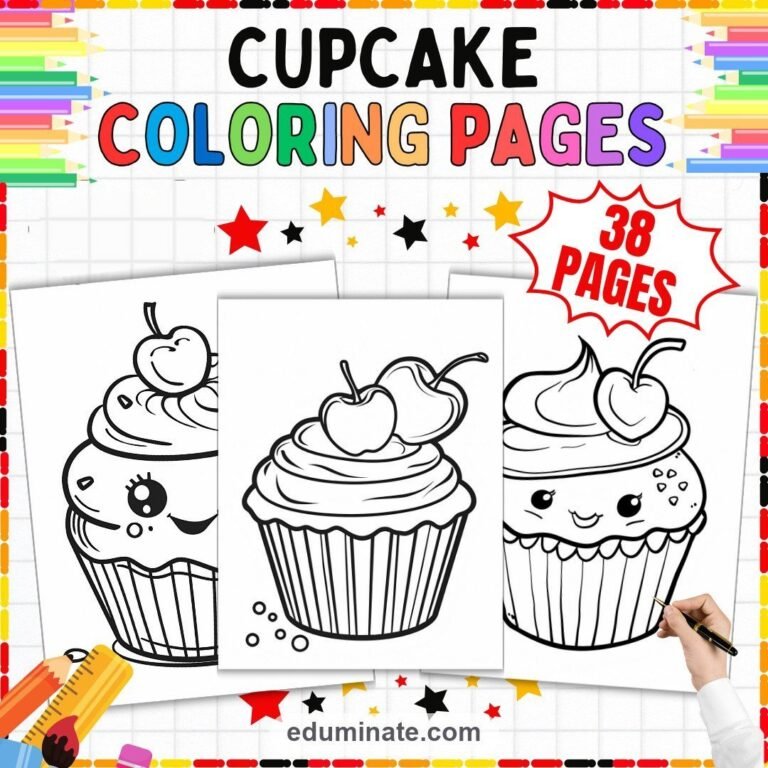 Bakery Coloring Pages Bundle | Cookies, Cupcakes and Bakery Treats cover 3