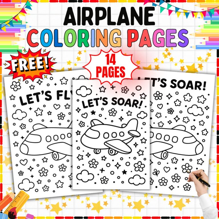 Free Cute Airplane Coloring Sheets