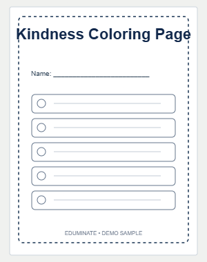 Kindness & Positivity Coloring Pages — resource cover