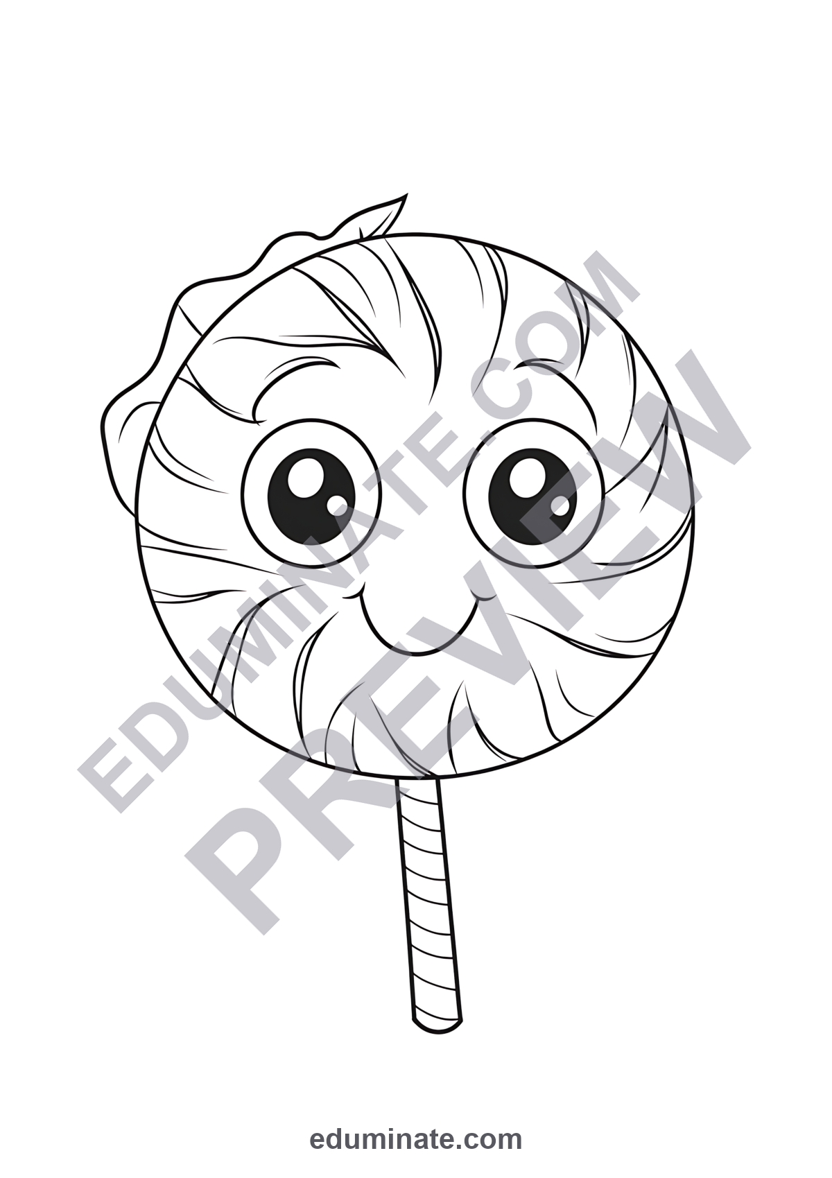 Preview sheet 1 of Candy Coloring Pages | Sweet Treats Lollipop Art Activities Printable Pack