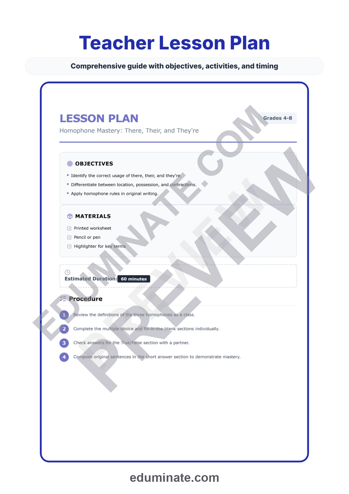 Preview sheet 2 of There, Their, They’re Worksheets | Homophones Practice | Grammar Activity Set