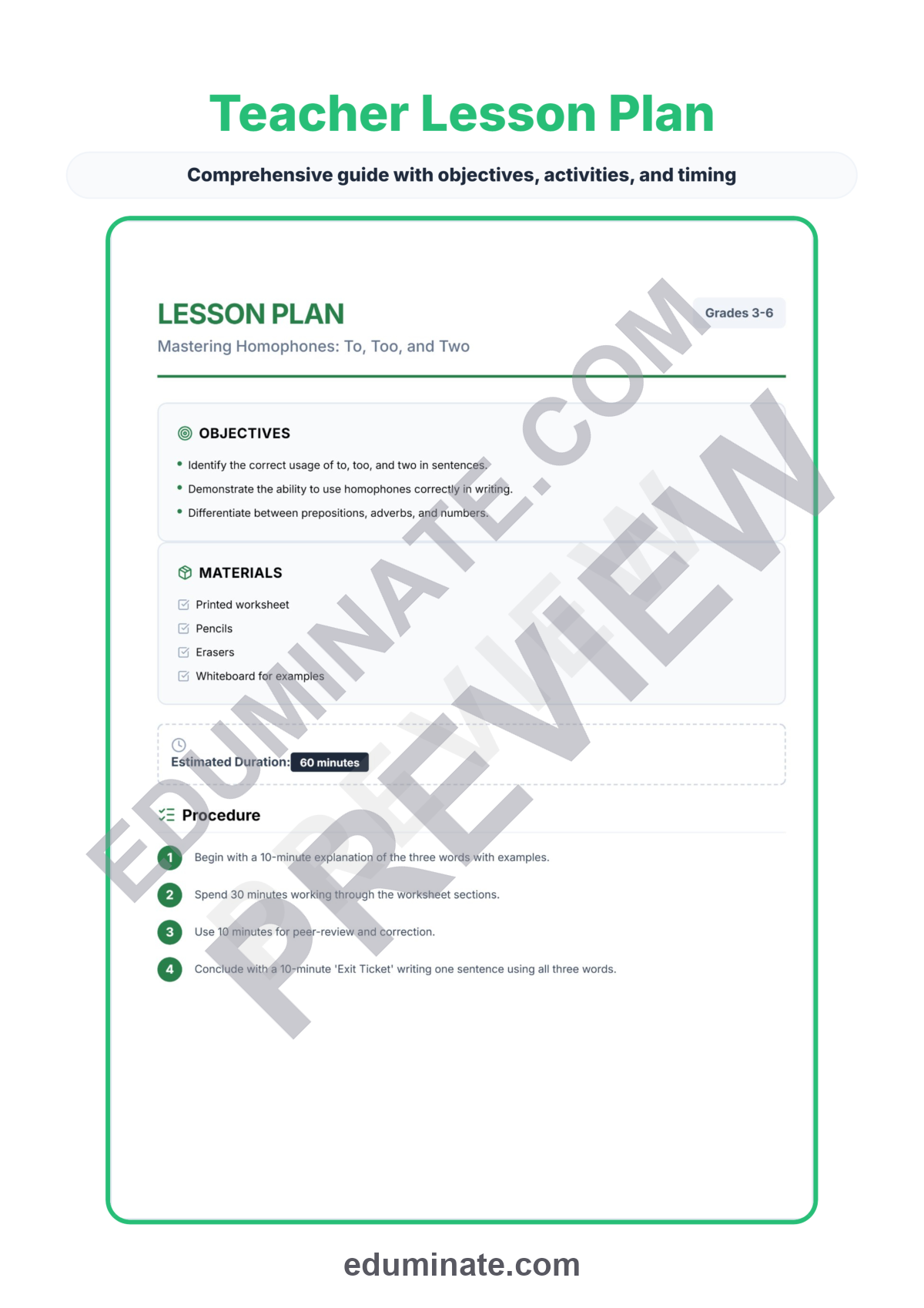 Preview sheet 2 of To Too Two Worksheet | Homophones Grammar Practice | Multiple Choice Questions