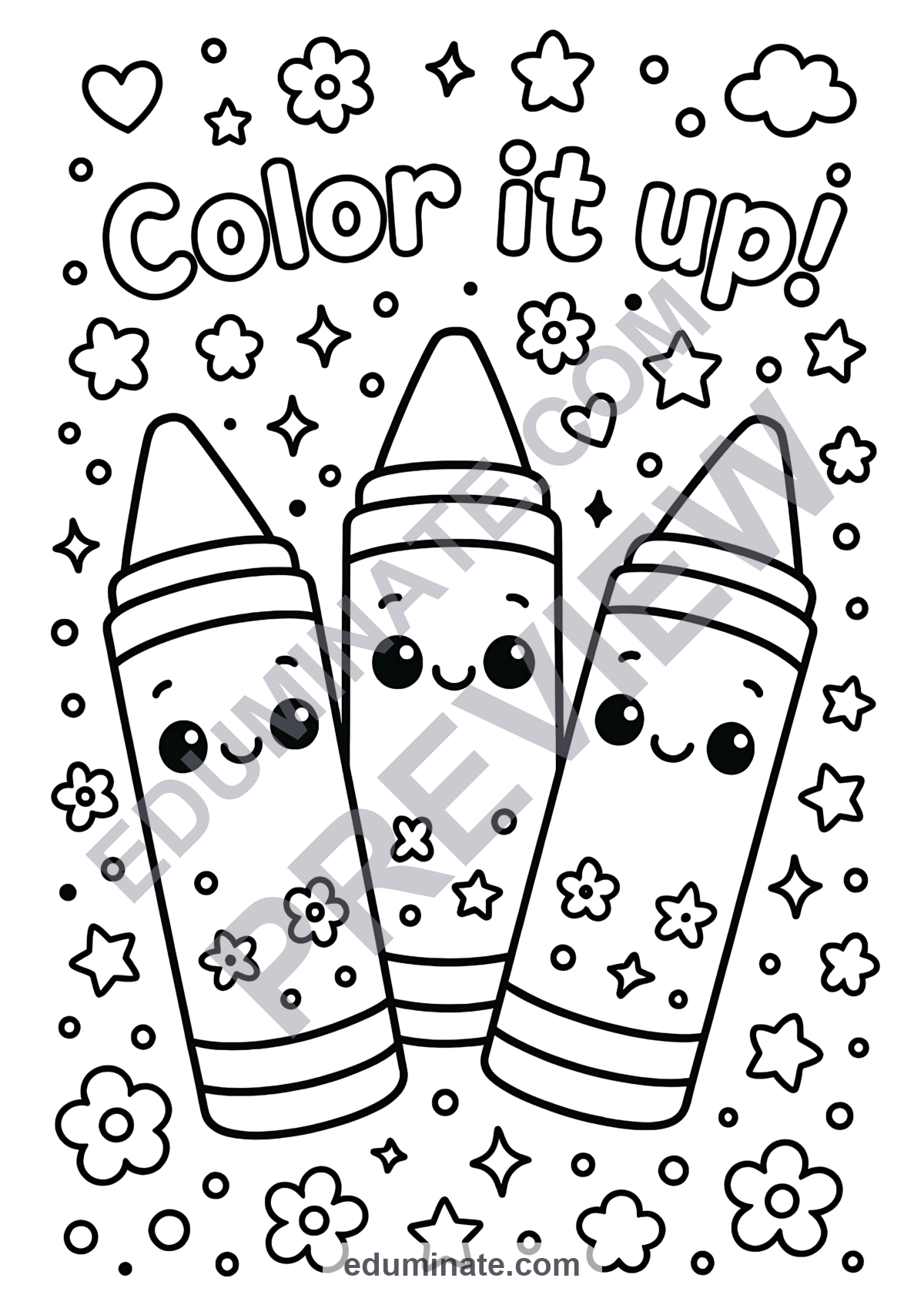 Preview sheet 3 of Crayons Coloring Pages | Back to School Art Activities for Early Finishers