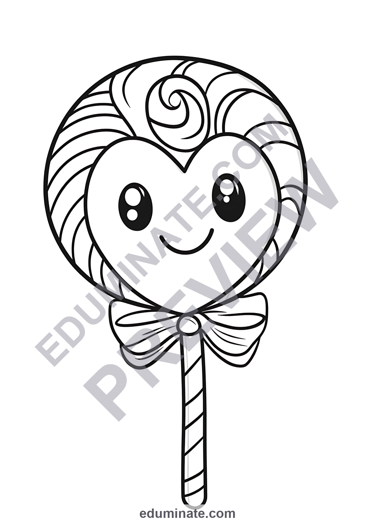 Preview sheet 3 of Candy Coloring Pages | Sweet Treats Lollipop Art Activities Printable Pack