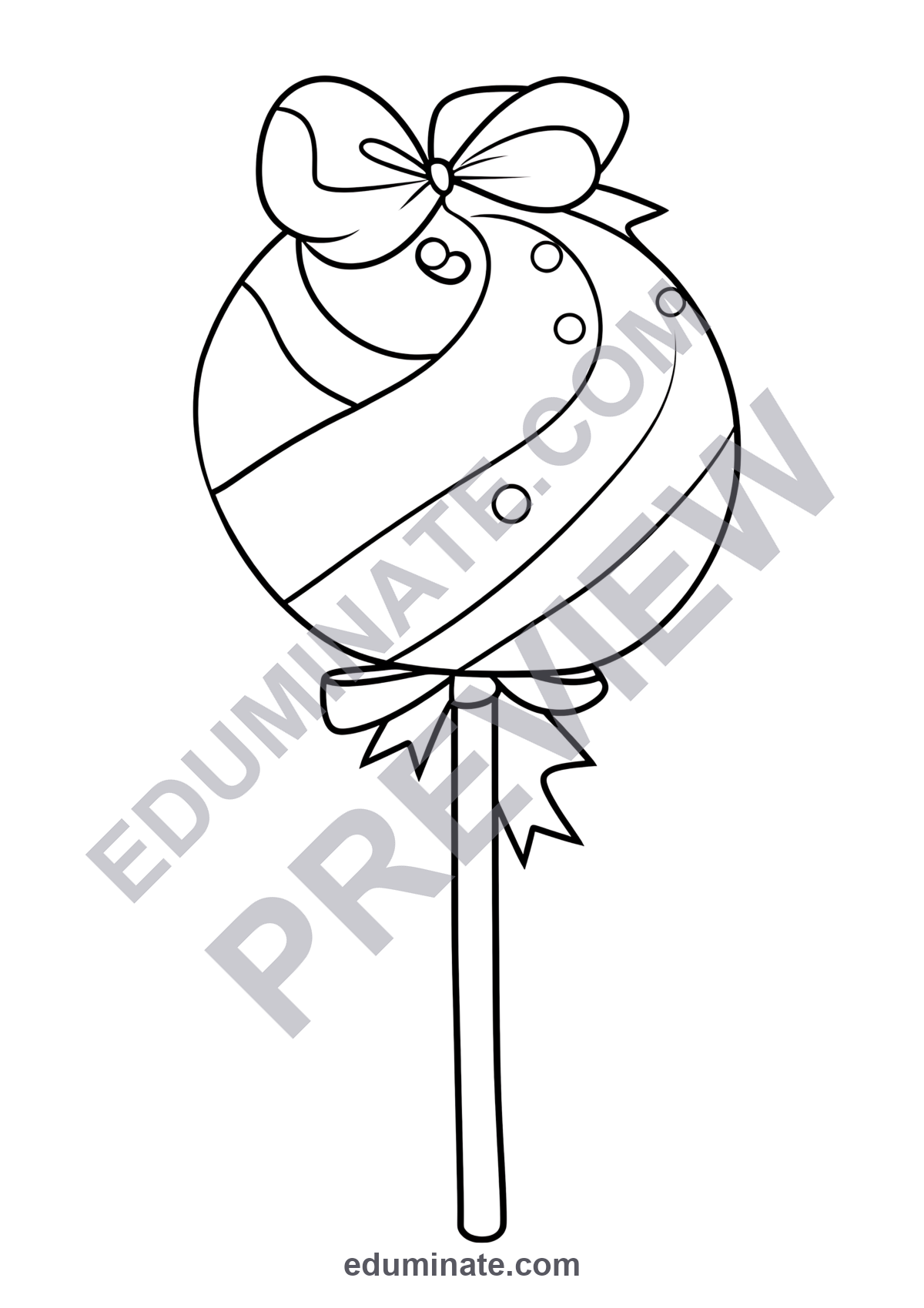 Preview sheet 4 of Candy Coloring Pages | Sweet Treats Lollipop Art Activities Printable Pack