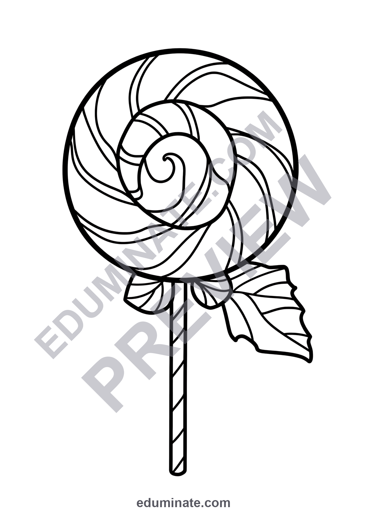 Preview sheet 6 of Candy Coloring Pages | Sweet Treats Lollipop Art Activities Printable Pack