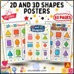 Shapes Posters | 2D Shapes Posters and 3D Shapes Posters Printable Math Charts cover