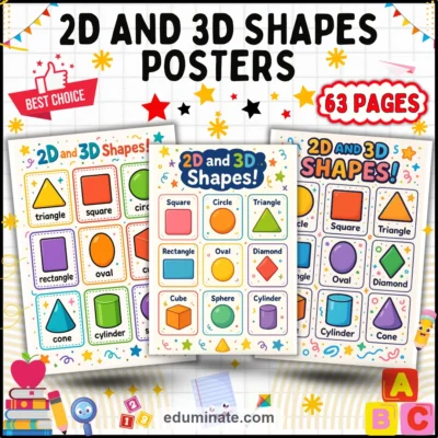 Shapes Posters | 2D Shapes Posters and 3D Shapes Posters Printable Math Charts — resource cover