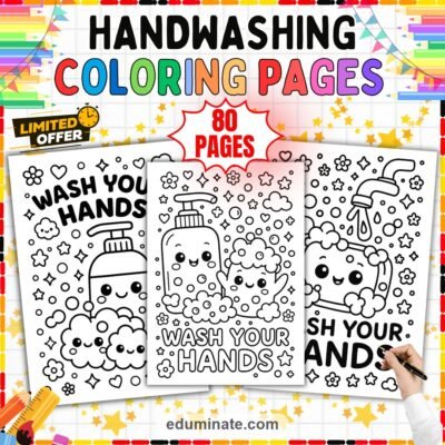 Handwashing Coloring Pages Hand Hygiene Activity Sheets Health Pack for Kids — resource cover