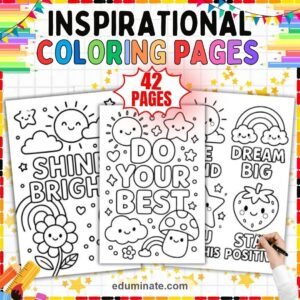 Growth Mindset Coloring Sheets Bundle | Affirmations, Quotes and Smart Cookie Sheets page 3