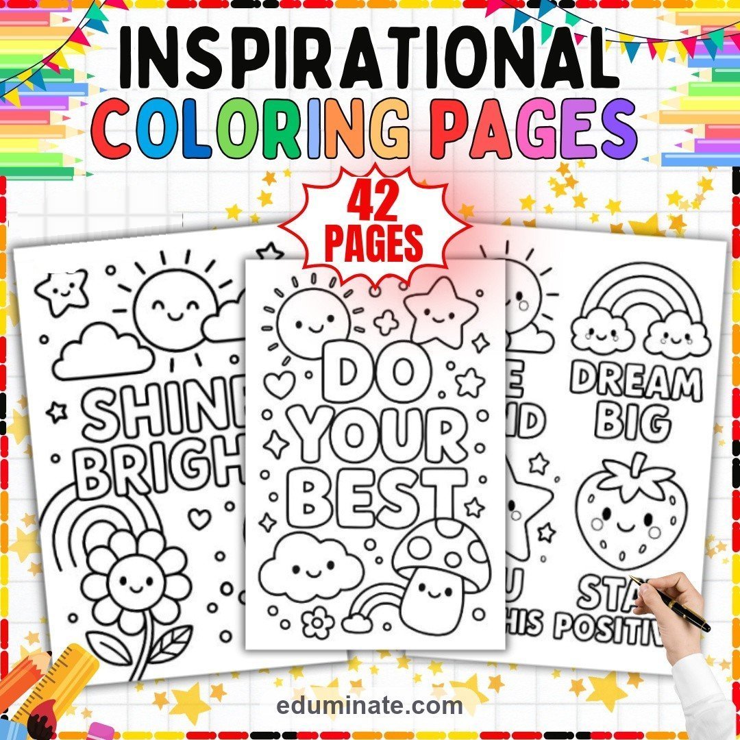 42 Ready Inspirational Sayings Coloring Pages Art Fun