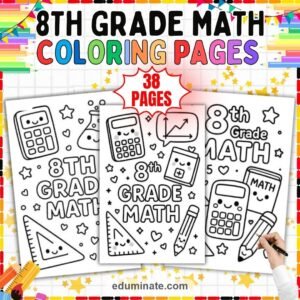 Middle School Coloring Pages Bundle | Tween Art and Math Doodle Sheets page 3