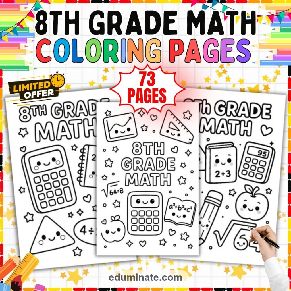 Math Symbols Coloring Pages – Geometry and Algebra Doodles for the Classroom cover