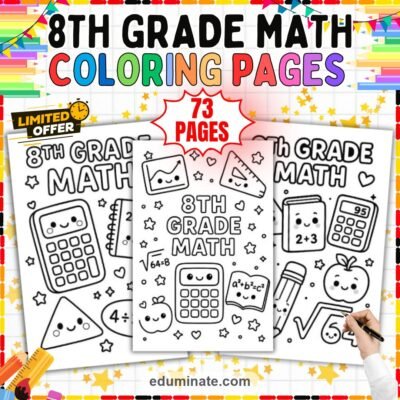 Math Symbols Coloring Pages - Geometry and Algebra Doodles for the Classroom — resource cover