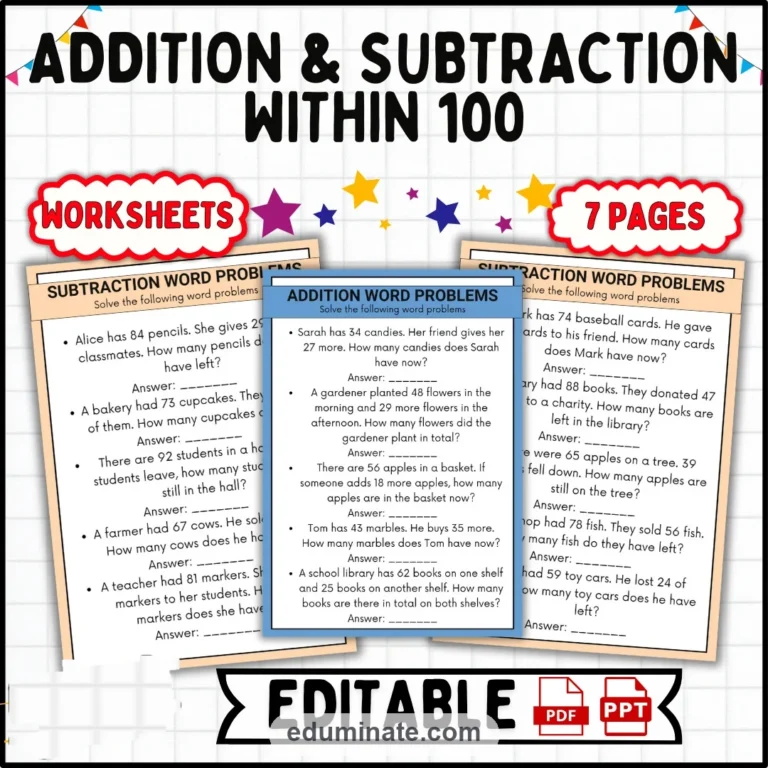 Math Mega Bundle | Worksheets, Flashcards and Math Coloring Packs cover 3