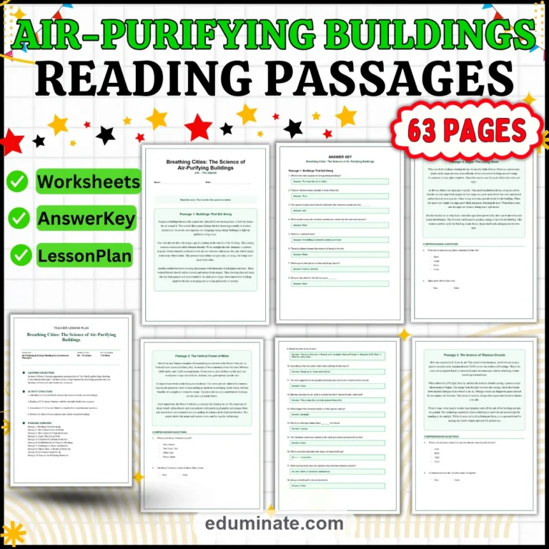 Pollution Worksheets Bundle | Recycling, Clean Water and Environment Passages cover 1