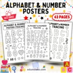 Alphabet and Number Posters | Printable Alphabet Posters Tracing Anchor Charts cover