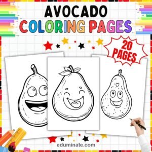 Healthy Eating Coloring Pages Bundle | Fruits, Vegetables, Nutrition and Water page 8
