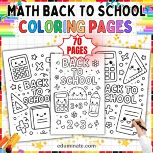 Math Coloring Sheets Bundle | Addition, Subtraction, Numbers and Shapes page 4