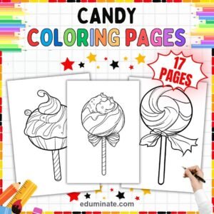 Candy Coloring Pages Bundle | Lollipops, Sweets and Kawaii Treats page 3