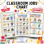 Preschool Classroom Jobs Chart | Classroom Jobs Chart with Pictures | 26 Pages cover