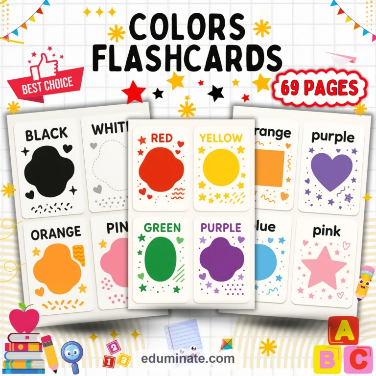 Colors and Shapes Flashcards Bundle | Printable Color and Shape Cards for Early Learners cover 2
