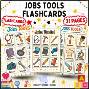 Vocabulary Flashcards Bundle | Tools, Community Helpers, Vehicles and Classroom Words page 1