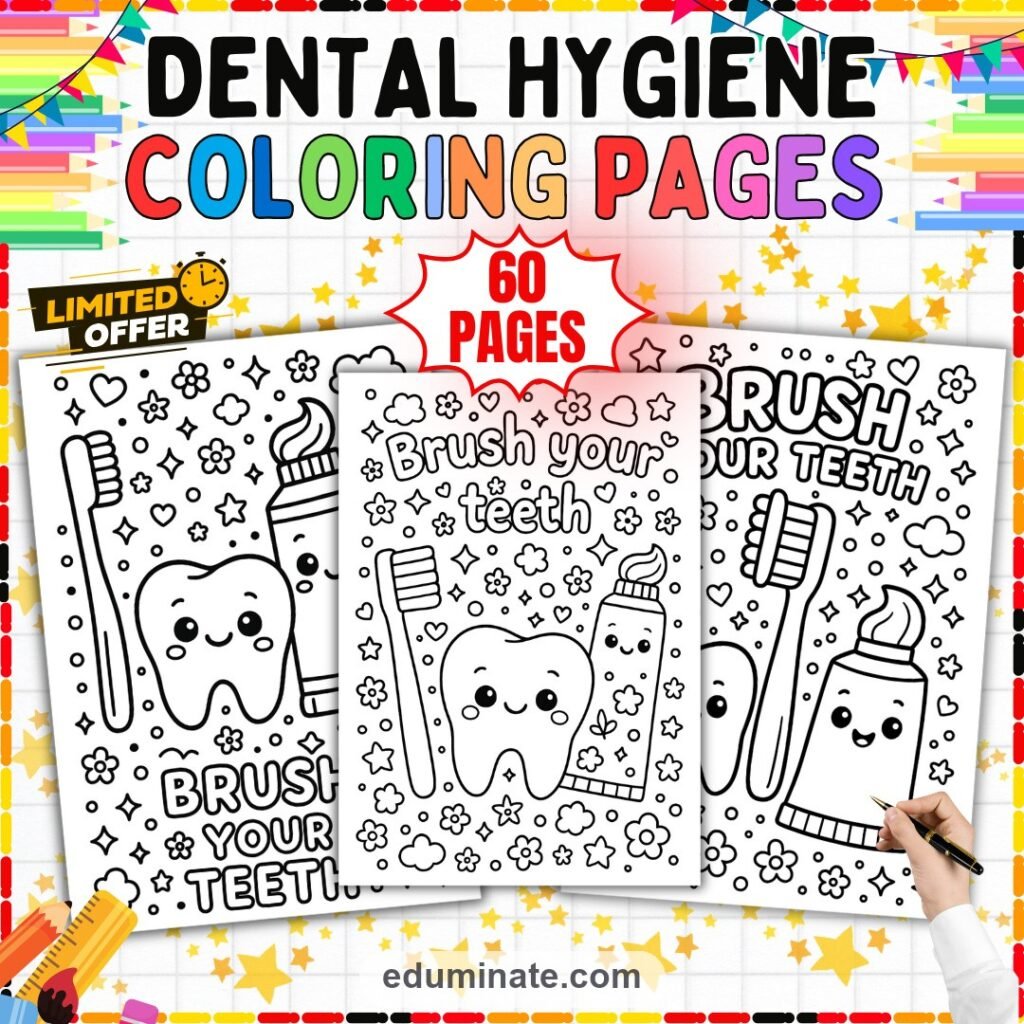 Dental Hygiene Coloring Pages Brush Your Teeth Coloring Sheets 60 Printables cover