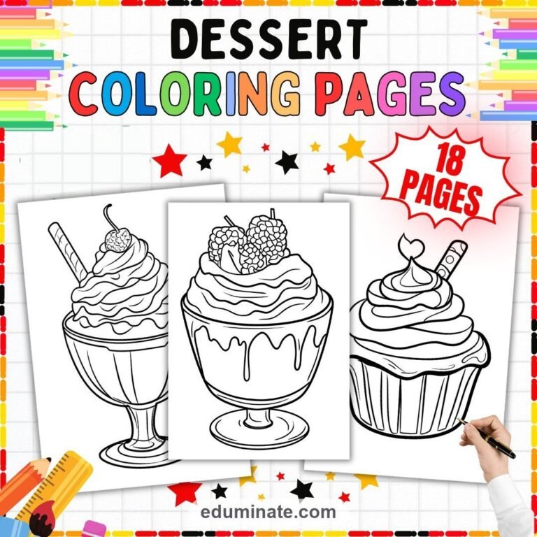 Bakery Coloring Pages Bundle | Cookies, Cupcakes and Bakery Treats cover 6