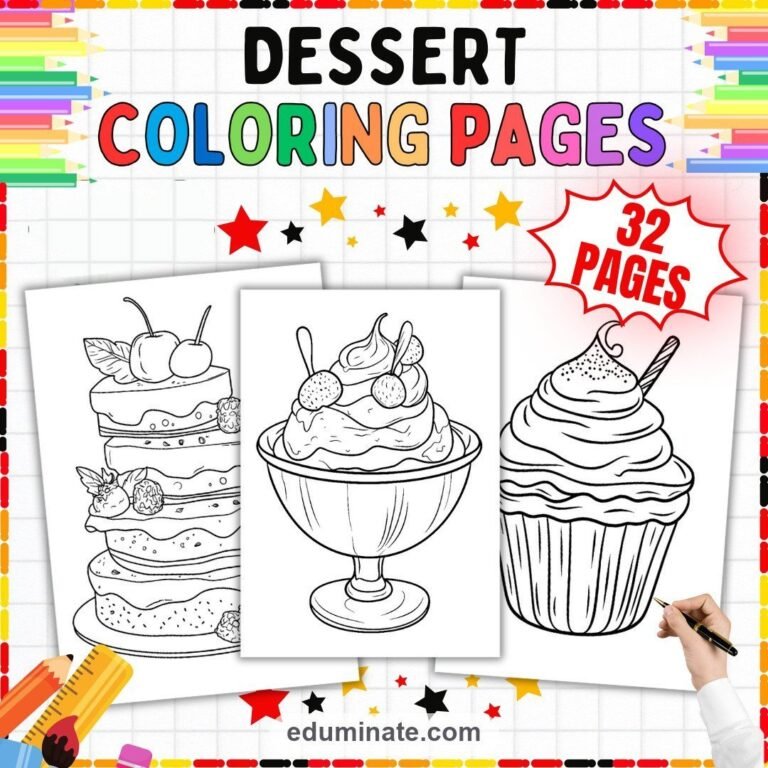 Bakery Coloring Pages Bundle | Cookies, Cupcakes and Bakery Treats cover 5