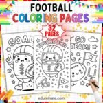 Football Game Coloring Pages Printable Sports Activity Sheets for Kids Fun cover