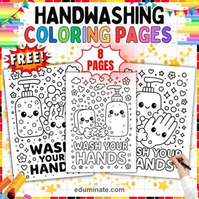 Free Handwashing Coloring Pages Germ Awareness Health Activity Sheets Kids — resource cover