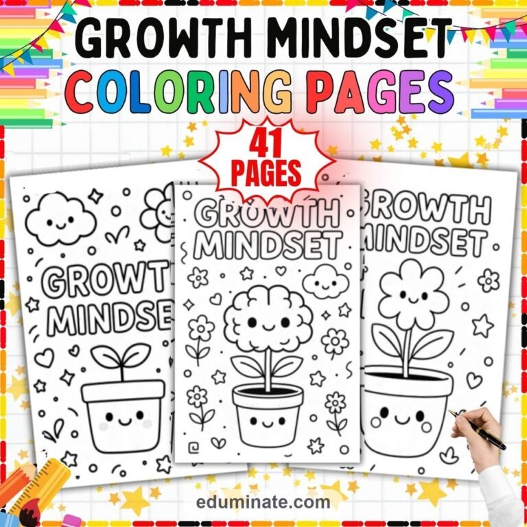 Growth Mindset Coloring Sheets Bundle | Affirmations, Quotes and Smart Cookie Sheets cover 6