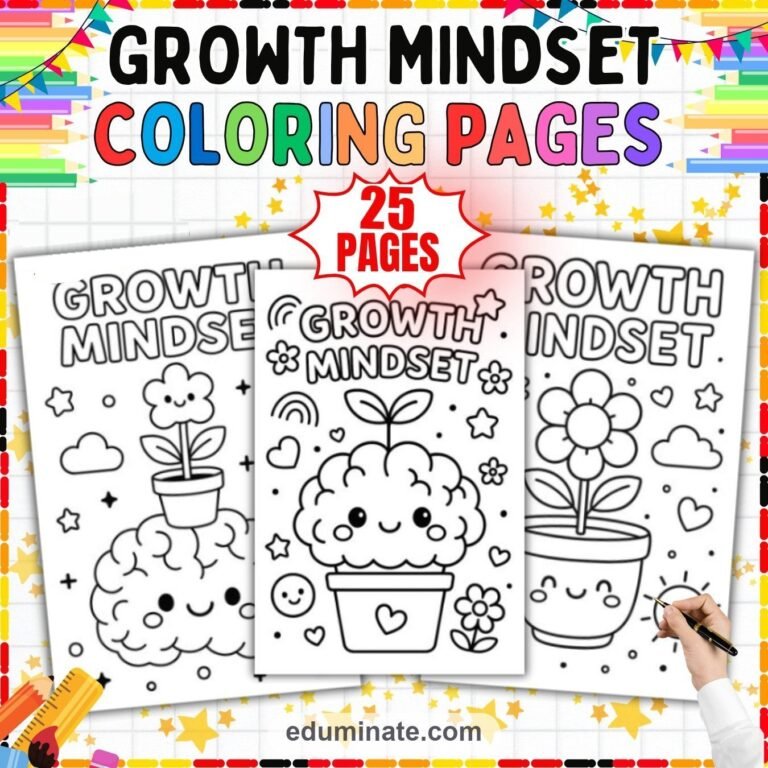 Growth Mindset Coloring Sheets Bundle | Affirmations, Quotes and Smart Cookie Sheets cover 7