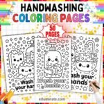 Hand Washing Coloring Pages Healthy Habits Hygiene Activity Sheets for Kids cover