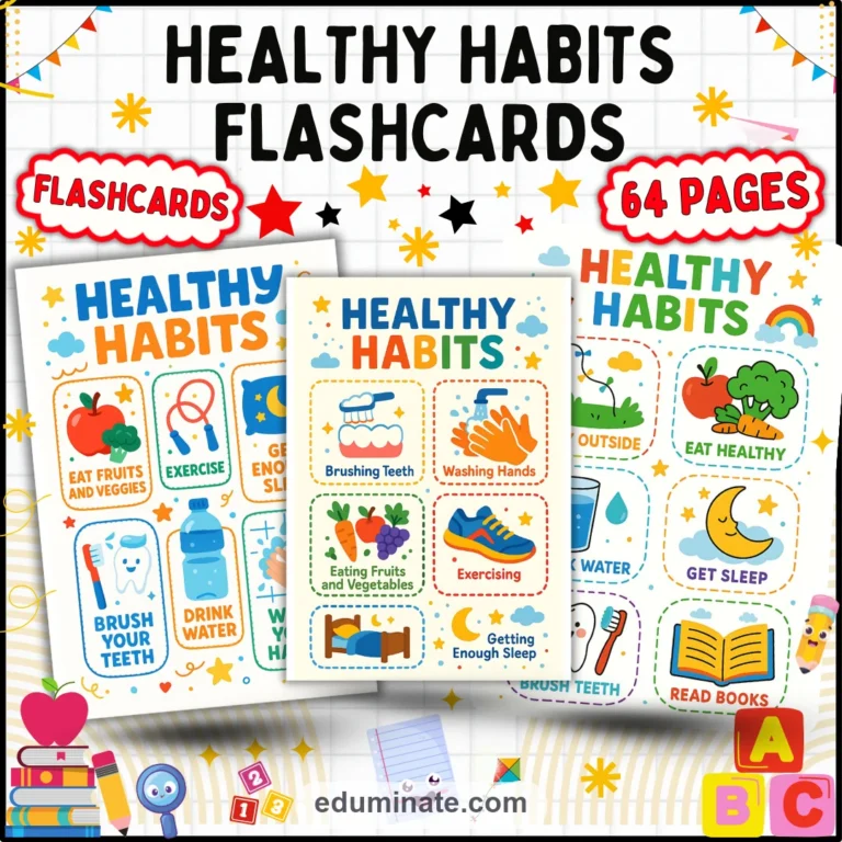 Classroom Posters Bundle | Shapes, Alphabet, Healthy Habits and Motivation cover 3