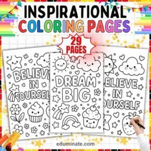 Growth Mindset Coloring Sheets Bundle | Affirmations, Quotes and Smart Cookie Sheets page 1