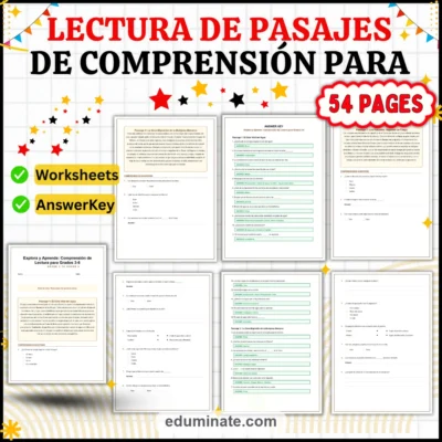 Spanish Reading Comprehension PDF - Reading Passages and Questions Grades 3-6 — resource cover