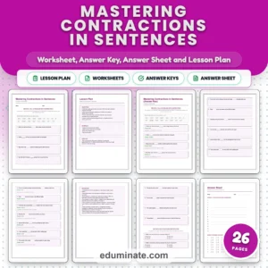 Grammar Worksheets PDF Bundle | Homophones, Questions, Contractions and More page 4