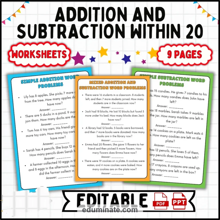 Math Mega Bundle | Worksheets, Flashcards and Math Coloring Packs cover 6