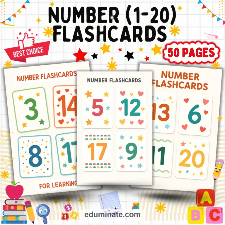 Number Flashcards Bundle | Counting Cards for Preschool and Kindergarten cover 2
