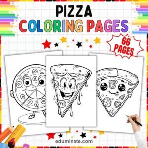 Pizza Coloring Sheets Bundle | Pizza Slices and Restaurant Menu Sheets page 4