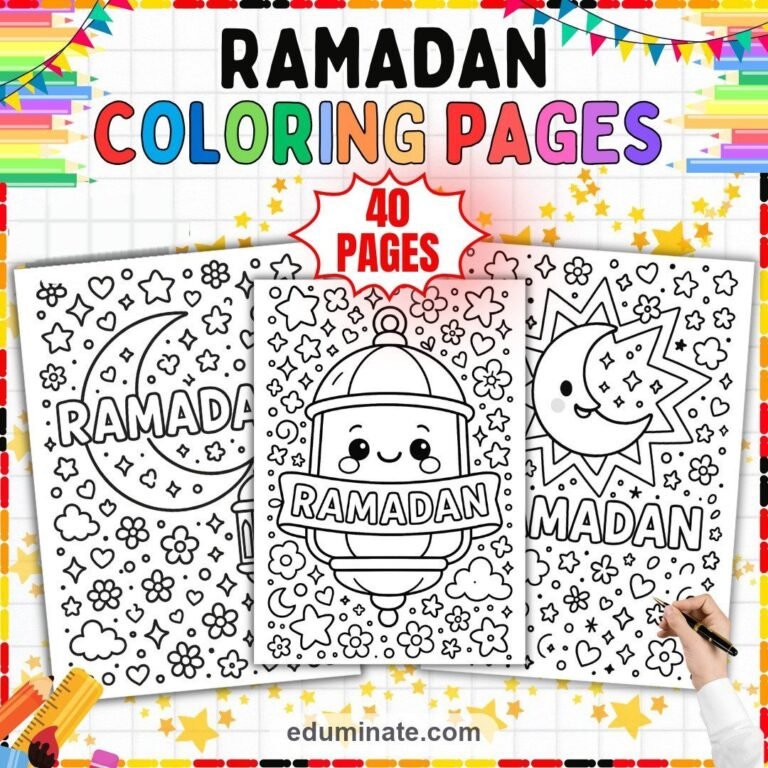 Islamic Coloring Pages Bundle | Ramadan, Kindness and Good Manners Sheets cover 2