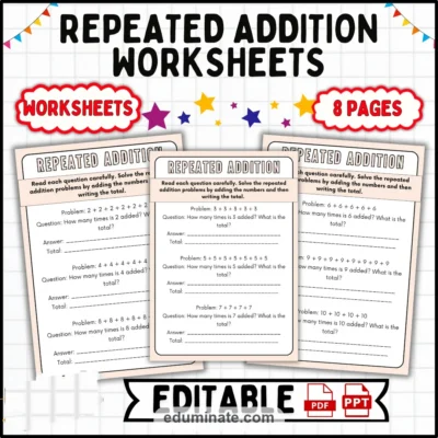 Repeated Addition Worksheets Equal Groups Multiplication Foundation Drills — resource cover